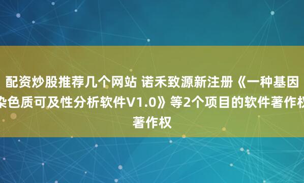 配资炒股推荐几个网站 诺禾致源新注册《一种基因染色质可及性分析软件V1.0》等2个项目的软件著作权